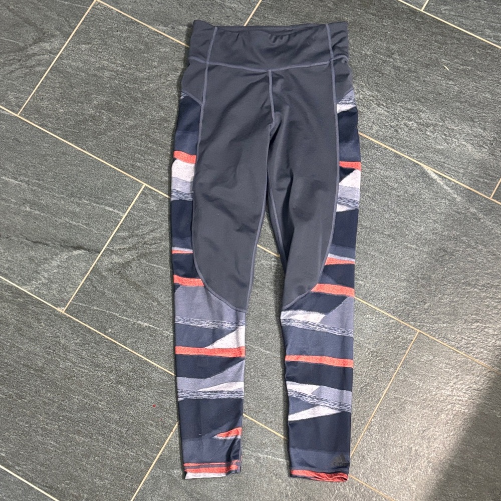 Navy Adidas full length leggings